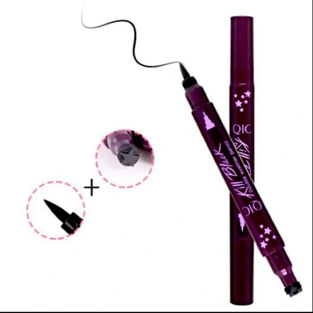 🆕 Killer Black Long Lasting Black Liner Pen and Star Stamp